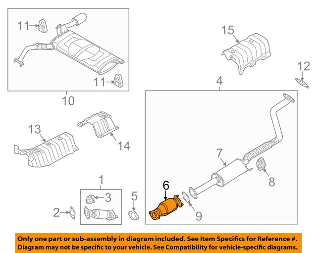 KIA OEM 1416 Forte 2.0LL4Catalytic Converter 289502E300 eBay