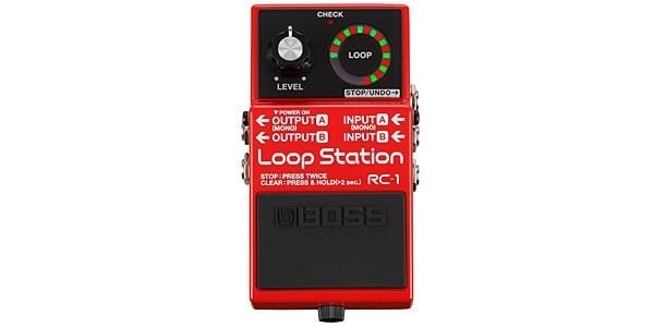 BOSS RC-1 Loop Station Guitar Effect Pedal Red Black 73W×129D
