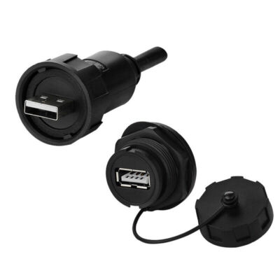 USB Plug Socket Mount Adapter USB 2.0 Industrial Use Waterproof Connector IP67