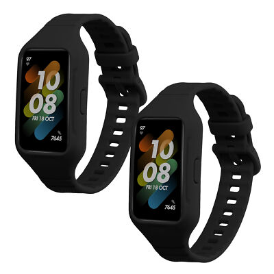 kwmobile 2x Sportarmband kompatibel mit Huawei Band 7 / Band 6 / Honor Band 6