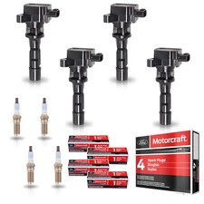 4X Ignition Coil & 4X Motorcraft Platinum Spark Plug for 10-13 Mazda 3 l4 2.3L