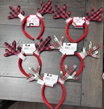 Lot Of 5 Christmas Headband Hair Accessories Reindeer Antlers Antler