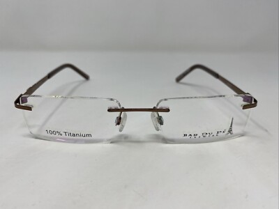Bar Du Pé BUFFON SHINY CAFE 52-18-140 Brown Rimless Eyeglasses Frame C836