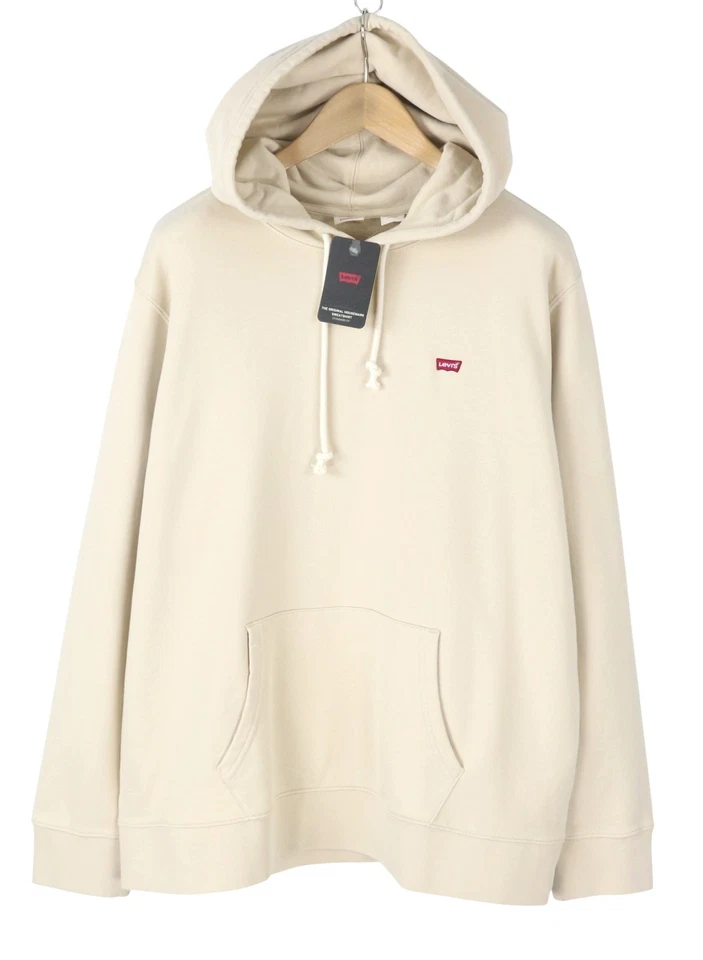 LEVI'S Hoodie Homme Coupe Standard XL Beige, Poche Devant - Photo 2/4
