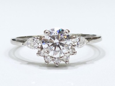 14K White Gold VVS1 D 1.19 CT Lab Grown Round Diamond Ring Sz 10 (ML1079583)