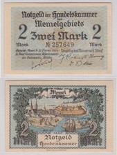 2 Mark Banknote Notgeld Handelskammer Memel Rosenberg 848b UNC (175172)