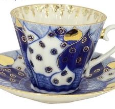 Imperial Lomonosov Porcelain Church Bell Russian Domes Tea Cup Saucer Set 