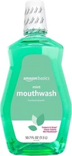 Amazon Basics Fresh Breath Mouthwash, Mint, 50.7 Ounce (Pack of 1) 