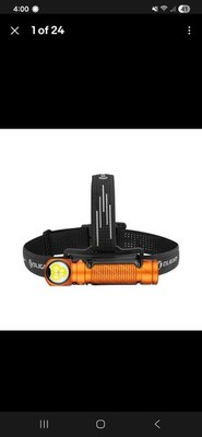 Olight Perun 3 Orange Headlamp 3000 Lu Cool White Light & Red Light, IP68, 160 M