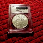 2011-W AMERICAN SILVER EAGLE PCGS MS70 JOHN MERCANTI SIGNED.