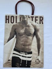 Vintage *Hollister* Paper Shopping Bag - Male Model - 12"x9” Y2K 2000’s