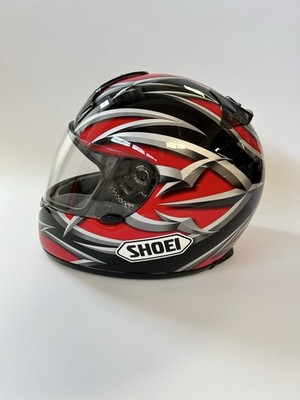 SHOEI Full Face Helmet Black/Red Used, XL Made In japan