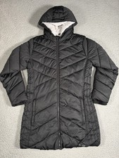 Lands End Jacket Girls 14-16 Black PrimaLoft Hooded Sherpa Lined Puffer Coat