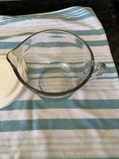 Vintage Anchor Hocking Glass With Lid Measuring Batter Mixing Bowl 8 Cup 2 Quart