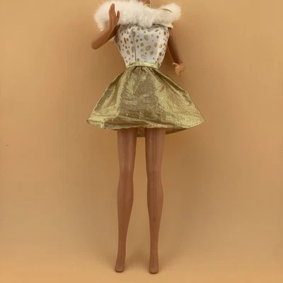 BARBIE Party Fashion Avenue 1998 Robe Blanc Or set 23119 MATTEL Accessoire Tenue - Photo 1/4