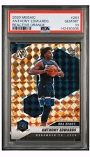 2020-21 Mosaic - NBA Debut Anthony Edwards #261 Reactive Orange (RC) PSA 10