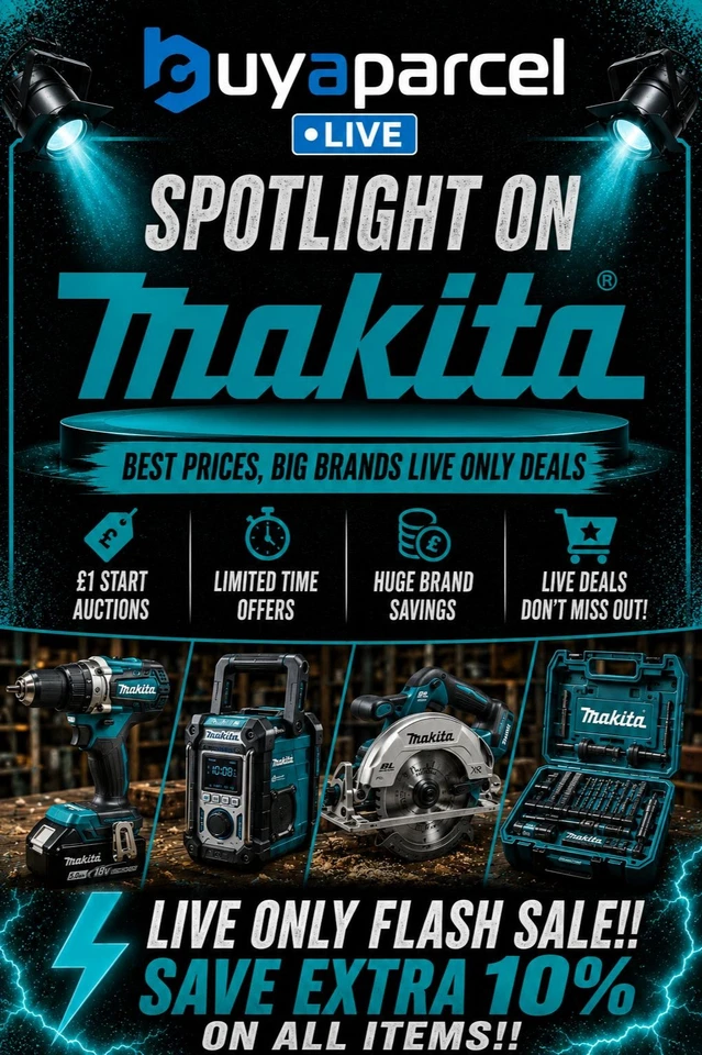 Buyaparcel LIVE Spotlight on DEWALT | £1 Auctions | Live ONLY Flash Sale