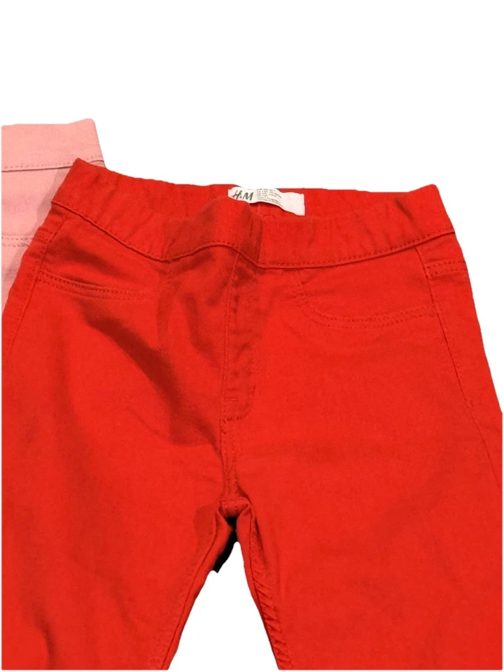 Niñas H&M Pantalones Suaves Jeggings Talla 7 Ajustados H&M Brillo Ribete Paquete De 2 Foto 3 de 4