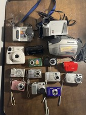 Lot of 15- Mixed Nikon Canon Digital Camera Lot Broken/Untested/As-Is for Parts