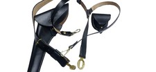 Civil War Cavalry Officer Leather Sword CS Buckle Belt With Holster Cap pouch