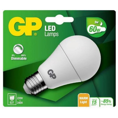 `Gp - Led Lamp Classic, E27, Dim, 9W (60W), 806Lm` (UK IMPORT) ACC NEW