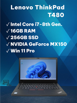 Lenovo ThinkPad T480 i7-8650U 16GB RAM 256GB SSD GeForce MX150 LTE 1xAkku #E2