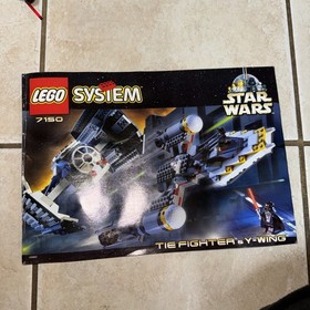 LEGO Star Wars Tie Fighter & Y-Wing Set 7150. 99% Complete W/ Instructions. Read