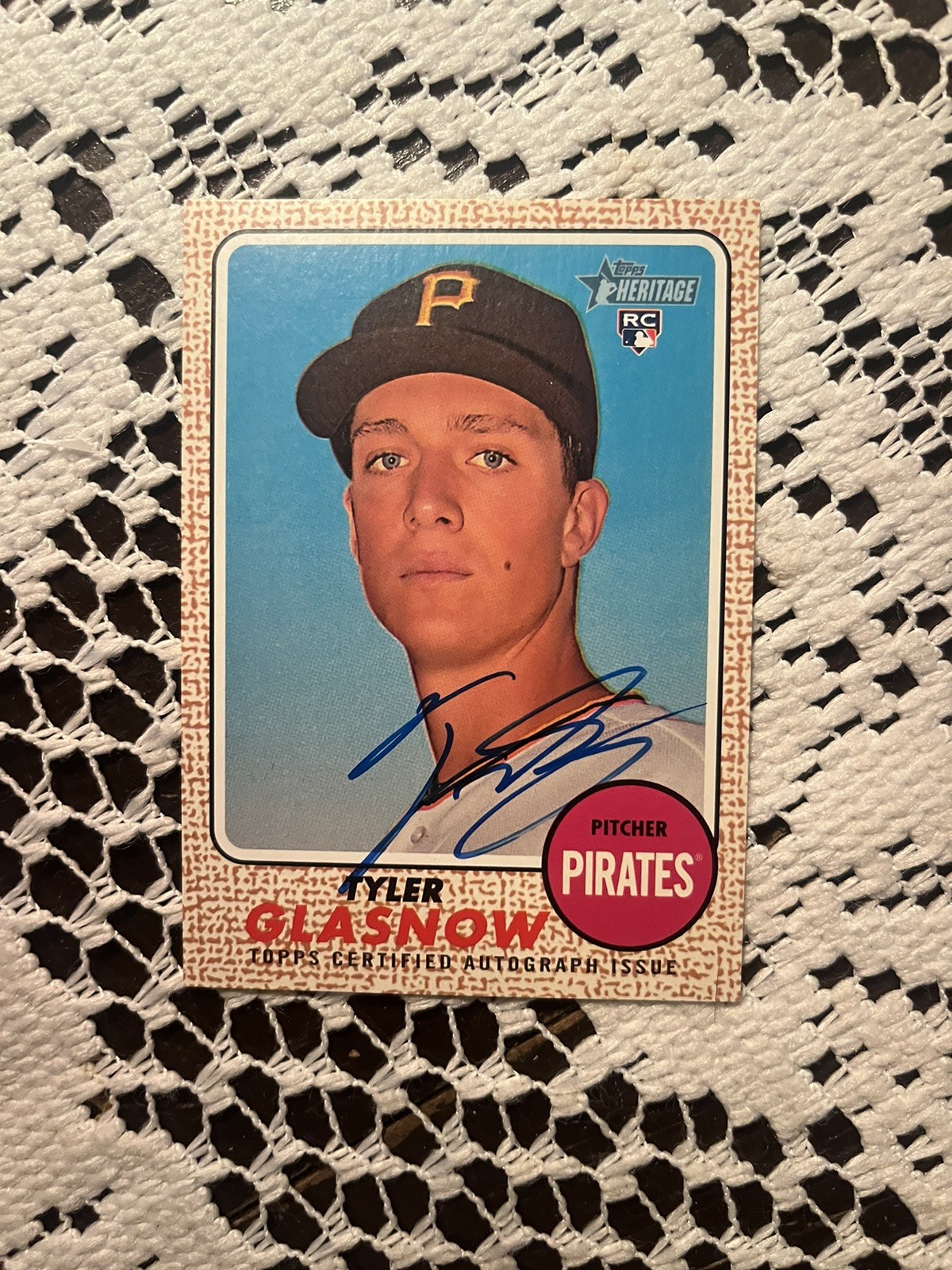 2017 Topps Heritage Tyler Glasnow Real One Auto RC LA Dodgers