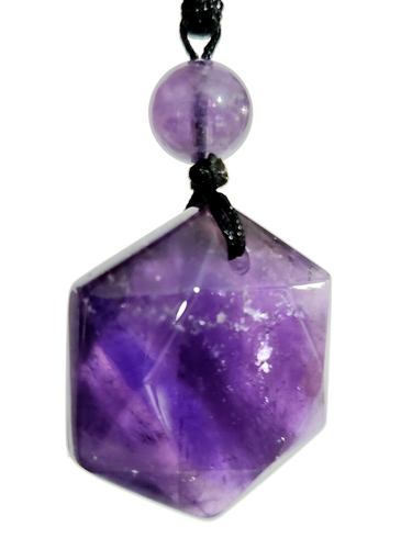 Collar de amatista Hexagrama Colgante Púrpura Piedra preciosa Protección... - Imagen 12 de 24