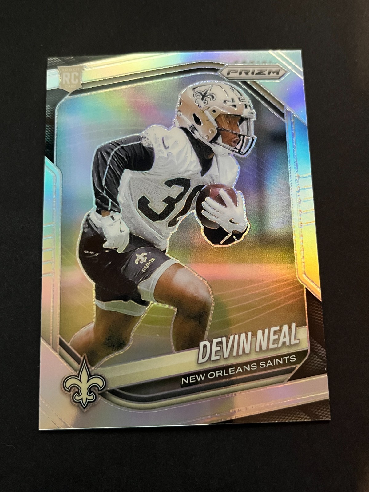 2025 Panini Prizm - Devin Neal RC #393 Silver Holo Prizm New Orleans Saints