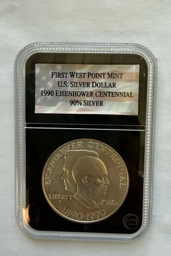 Photo of a 1990-W Eisenhower Commemorative Dollar from an eBay listing that sold on Jul 15, 2026