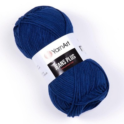 Yarnart Jeans Plus Blue 100G Worsted Cotton Yarn For Summer Knits