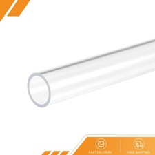 2 x Clear Rigid Acrylic Pipe 18mm ID 22mm OD 305mm Round Tube