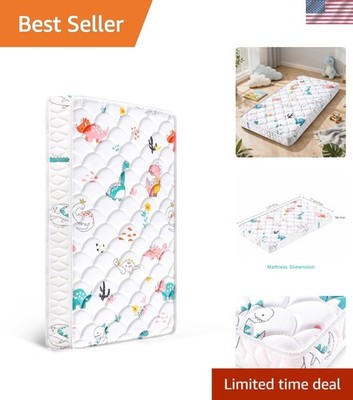 Crib Mattress Toddler Mattress Firm Hypoallergenic Dual-Sided Comfort Safe Sleep