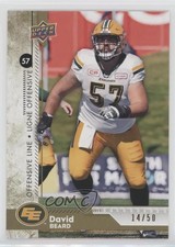2018 Upper Deck CFL Gold 14/50 David Beard #16 n1u