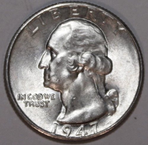1947-D Washington Quarter Dollar - Ch/Gem BU - #2539E