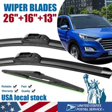 Front&Rear 26" 16" 13" Windshield Wiper Blades Set For Hyundai Tucson 2015-2022