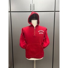 Old Navy Vintage Red Quarter Zip Hoodie Sweatshirt Kids Size 10 Football Graphic
