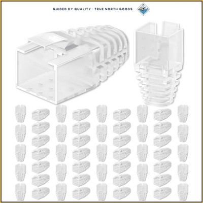 Pliable RJ45 Boots for Cat6 Ethernet Cables, 100-Pack for Easy Installation