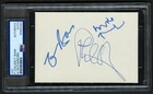 Phil Collins, Tony Banks Mike, Rutherford signed autograph 3.5x5 cut Genesis PSA
