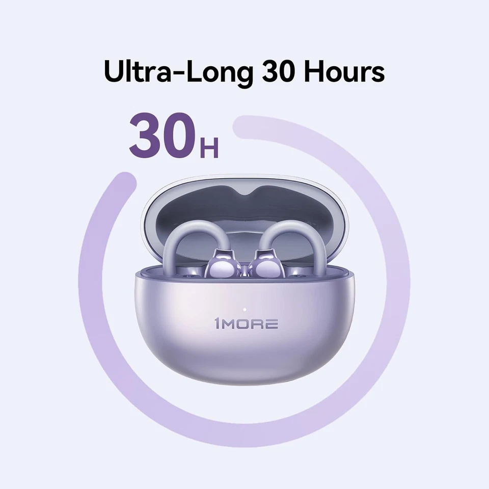 1MORE Open Ear Earbuds S20 - Clip-On Earbuds Hi-Res Certified Audio, Dual-Core - Image 2 of 4