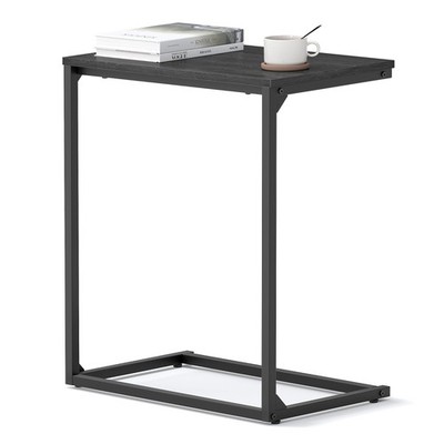 VASAGLE C Shape End Table, Small Coffee Table For Couch Or Sofa, Industrial S...