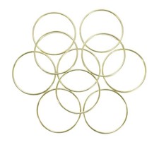 Bulk Buy: 3" 3 Inch Brass Metal Craft Macrame Rings 10-pack