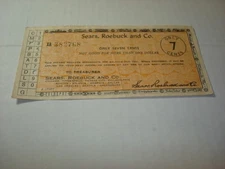 Vintage Sears, Roebuck and co. Refund Voucher
