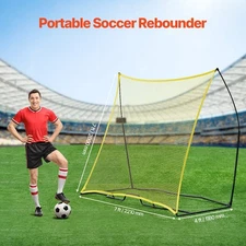 New Soccer Rebounder, Portable Soccer Trainer, 7x7FT Iron & Polyester Soccer Pr