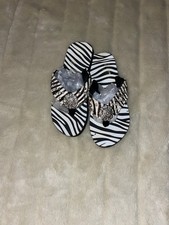 Flip Flops Zebra Print With Chonchos And Bling