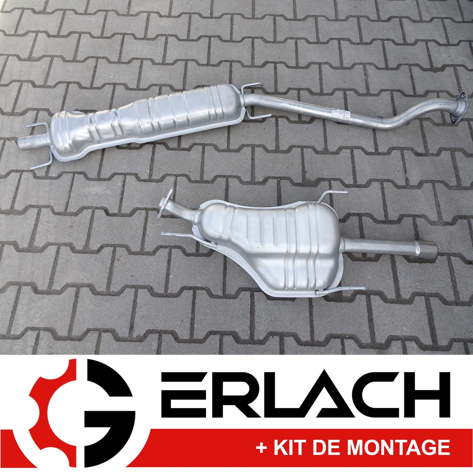 Silencieux d'échappement pour Opel Astra G Cabriolet et Coupé 1.6 1.8 2.2