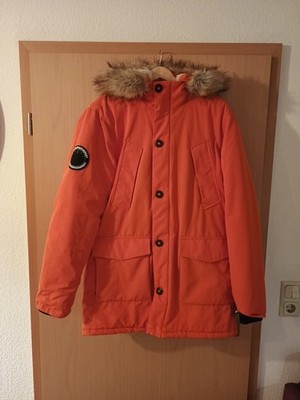 Superdry Everest Parka mit Kapuze und Kunstfellbesatz XL Herren Orange