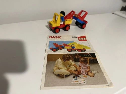 LEGO Basic 393 Tow Truck Vintage Set with Instructions No Box Used Condition