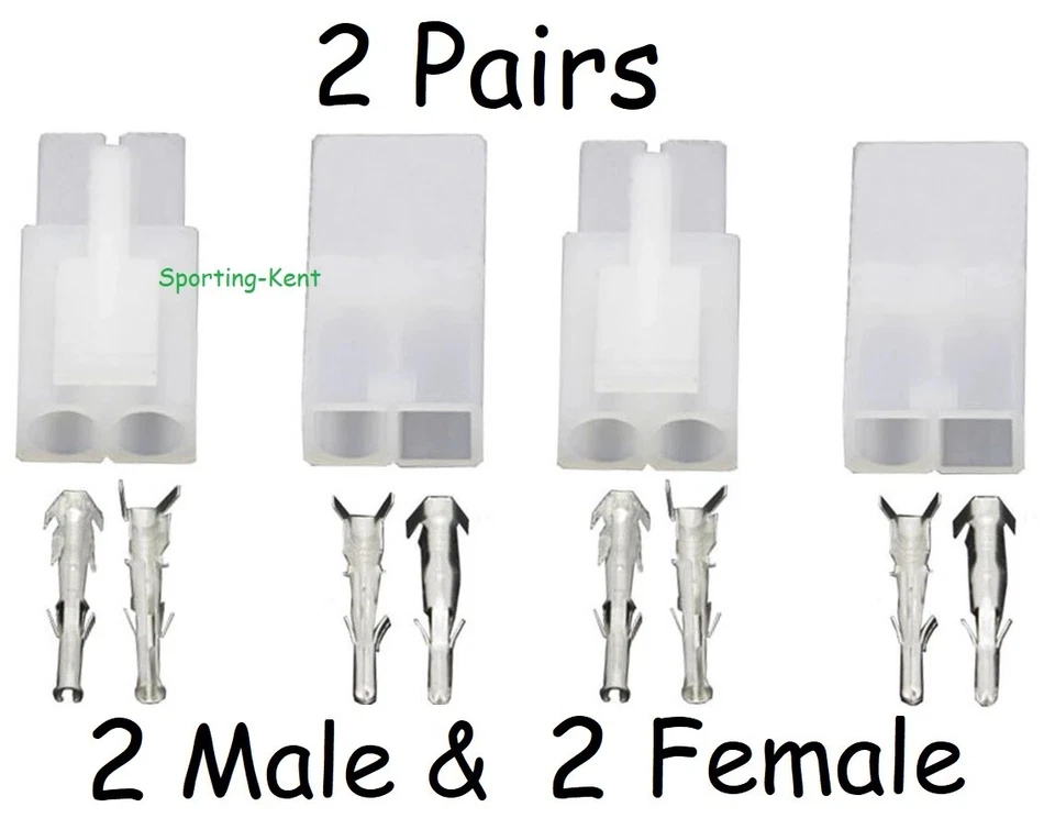 Tamiya RC Battery Connectors PAIRS LARGE Plugs 7.2V Airsoft Radio Lipo UK Seller - Image 3 of 4